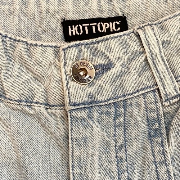 Hot Topic Indigo Denim Cargo Jogger Pants Size 7 - Picture 6 of 10